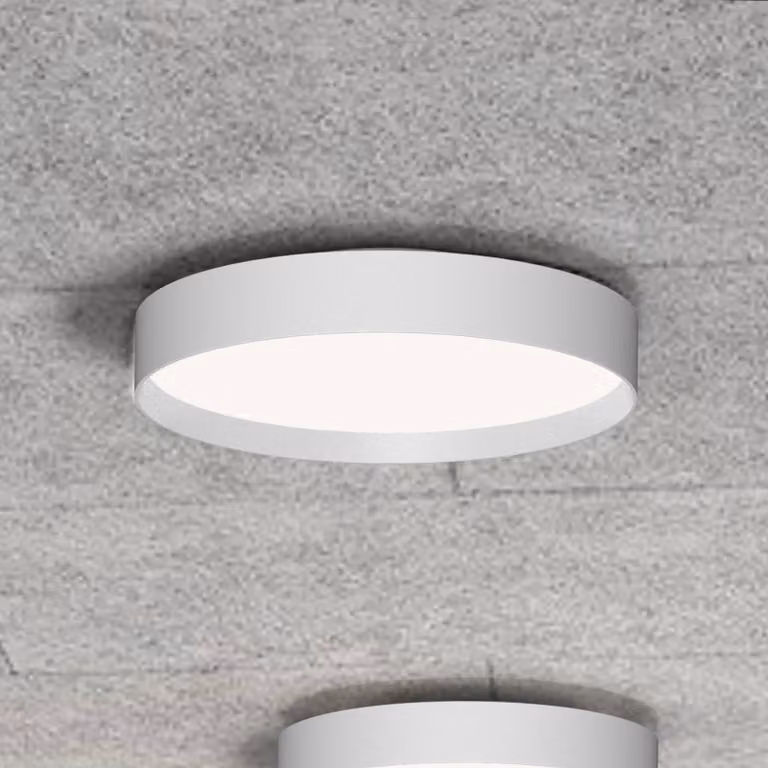 LOOM DESIGN Plafoniera a LED Lucia, dimmerabile, Bianco / Opale, Soggiorno / Sala da pranzo, Alluminio, Moderno, Plafoniera LED