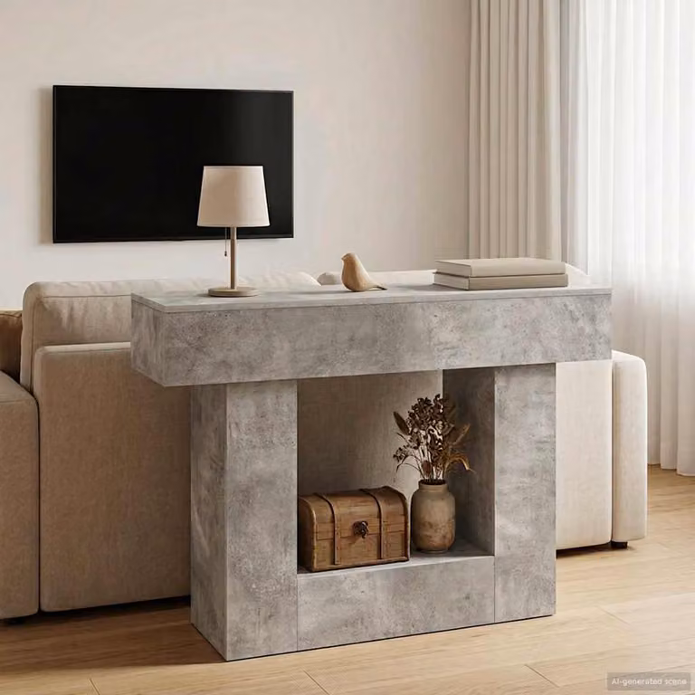 Mobile moderno vidaXL Grigio Cemento L/P/H: 101 x 30 x 74 cm