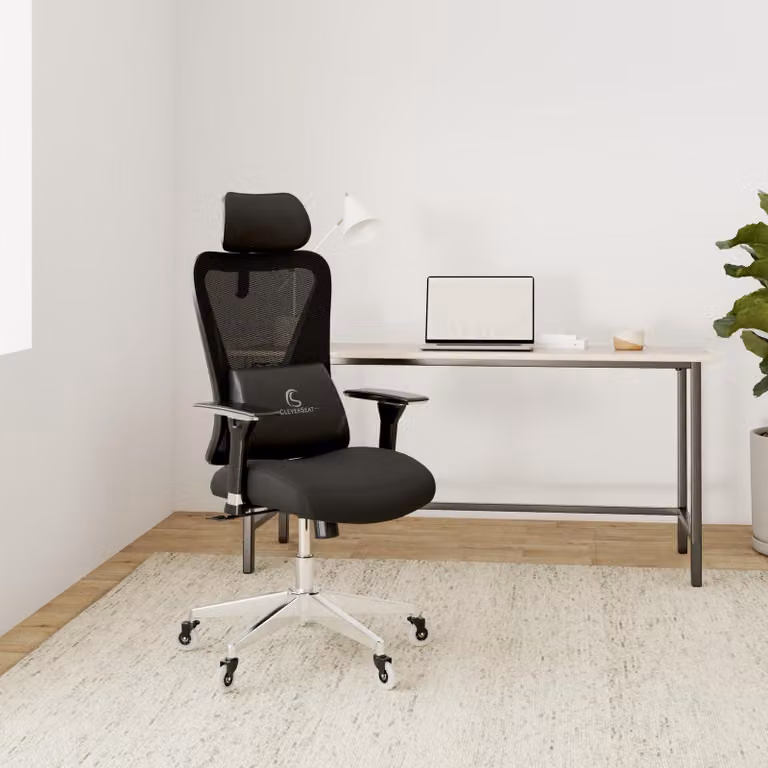 Sedia da ufficio ergonomica, dimensioni extra, rete nera, capacità di carico di 150 kg, struttura in polimero