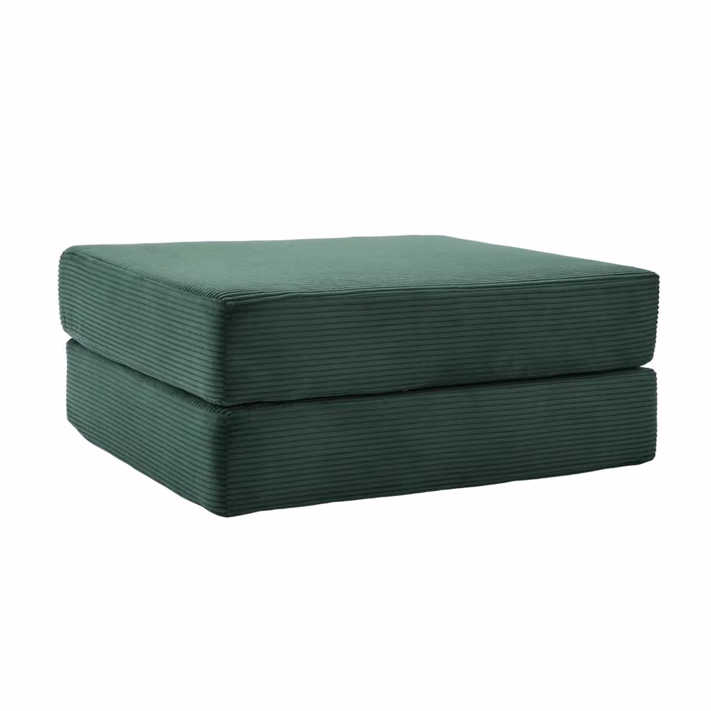 Sedia Pieghevole Imbottita Minimal in Tessuto Verde con Gambe in Metallo L/P/H: 48 x 45 x 78 cm – 2