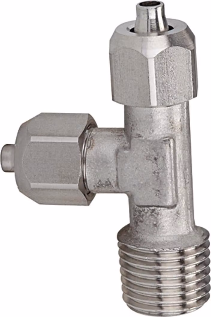 Raccordo a L Riegler, R 1/4 a., per tubo 6/4, ES 1.4404
