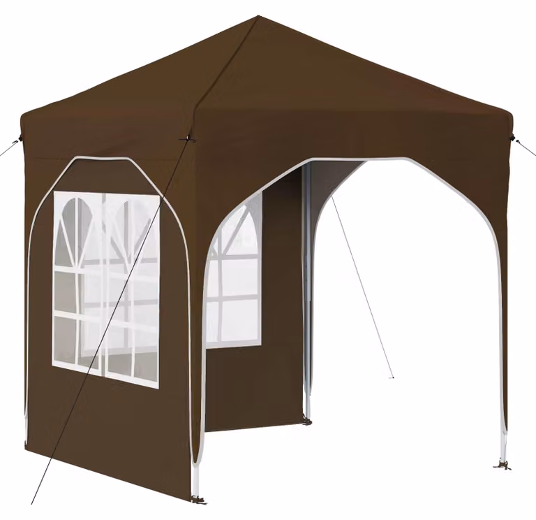 Tenda per feste a pop-up 192 x 192 x 245 cm Tortora