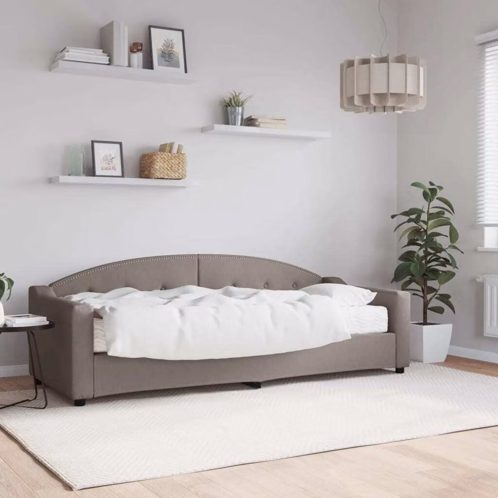 Maison Exclusive - Divano letto con materasso color taupe 80x200 cm in tessuto