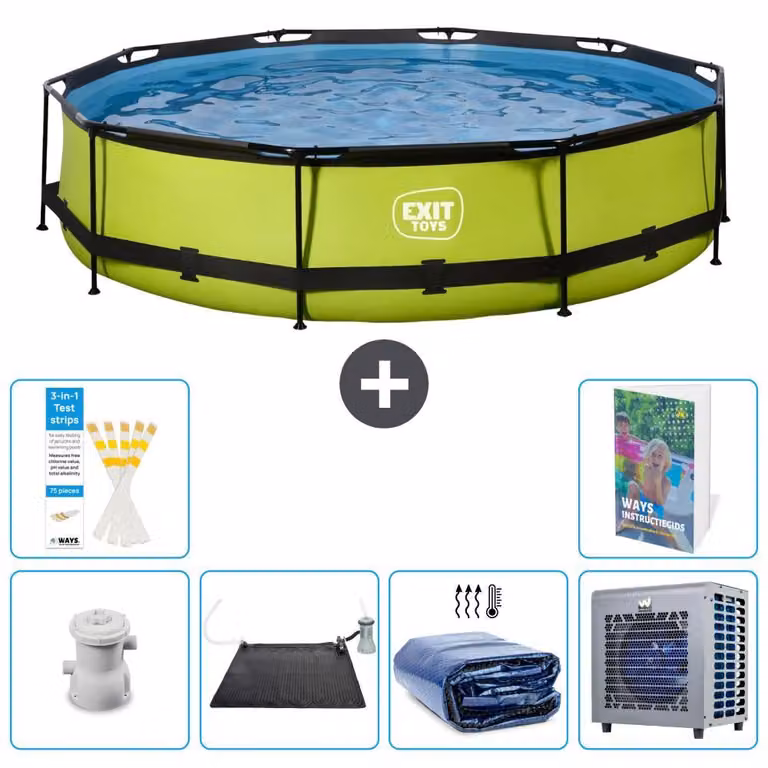 Piscina gonfiabile rettangolare - 360x76 cm - Set da 5 pezzi - Modello S216