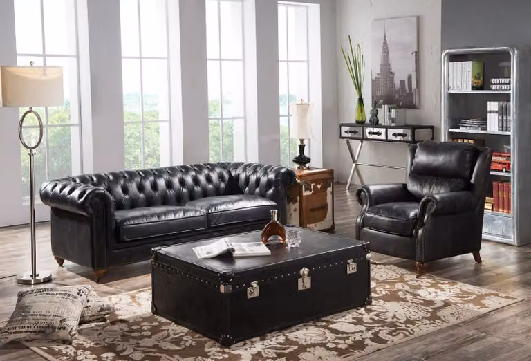 Klassische Chesterfield Couch Sofa Polster Garnitur Couchen Sofas Design Möbel
