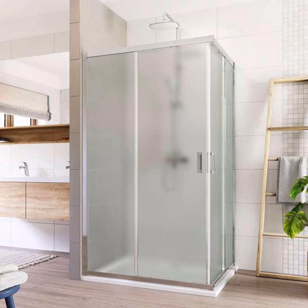 Cabina doccia Mereo, Lima, rettangolo, a scomparsa, 120x90 cm, cromo ALU, vetro Point - CK84422K