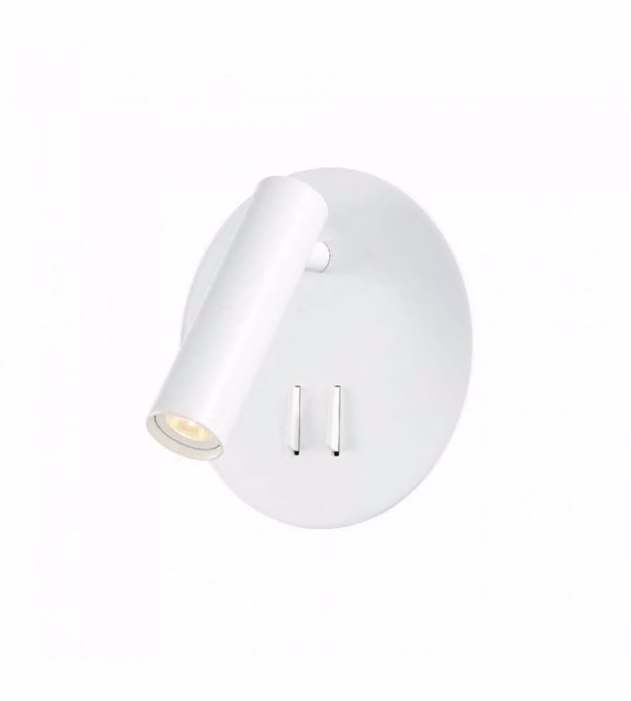 V-TAC Applique da Parete Bianca con 2 LED Chip CREE e Faretto Orientabile, 9W, Luce Bianca Calda 3000K