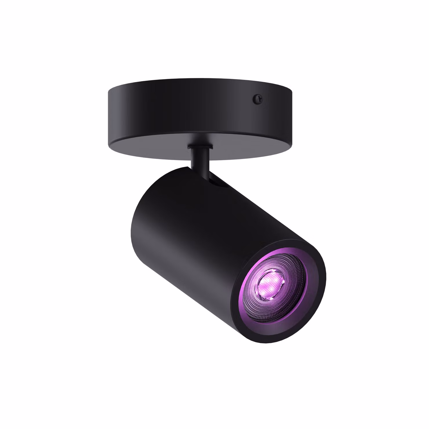 Calex Smart, farello da soffitto, monofiammante, rotondo, completo di lampada GU10, dimmerabile, colore nero