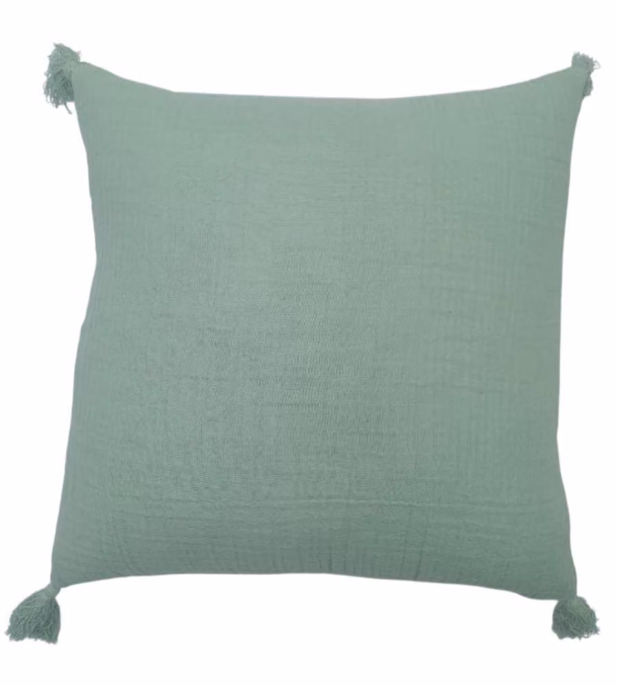 Domo Mea Cuscino Verde 45x45 cm in Cotone per Arredo Interno ed Esterno