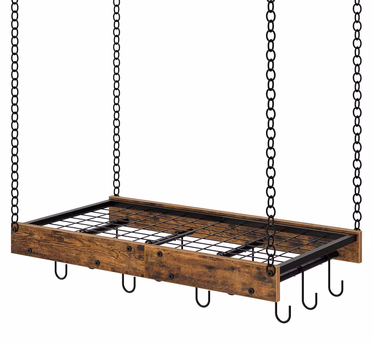 Portapentole sospeso da soffitto - 12 ganci - Ferro - Vintage