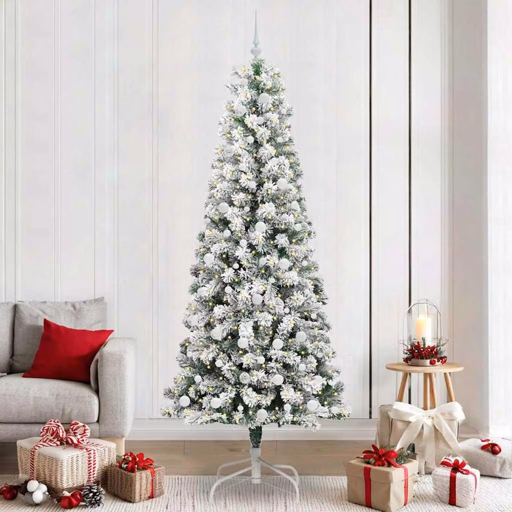 Maison Exclusive - Albero di Natale artificiale pieghevole verde e bianco 240 cm
