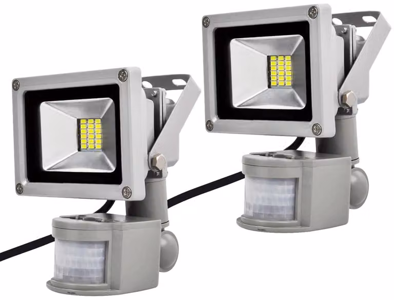 Greenmigo 2X 20W LED Floodlight Proiettore SMD con sensore di movimento PIR IP65 Impermeabile