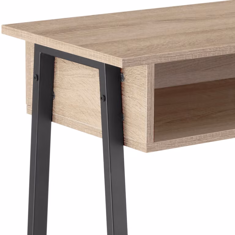Tavolo console Tralee tectake in stile industriale color rovere e marrone, L/P/H: 100 x 35 x 80,5 cm