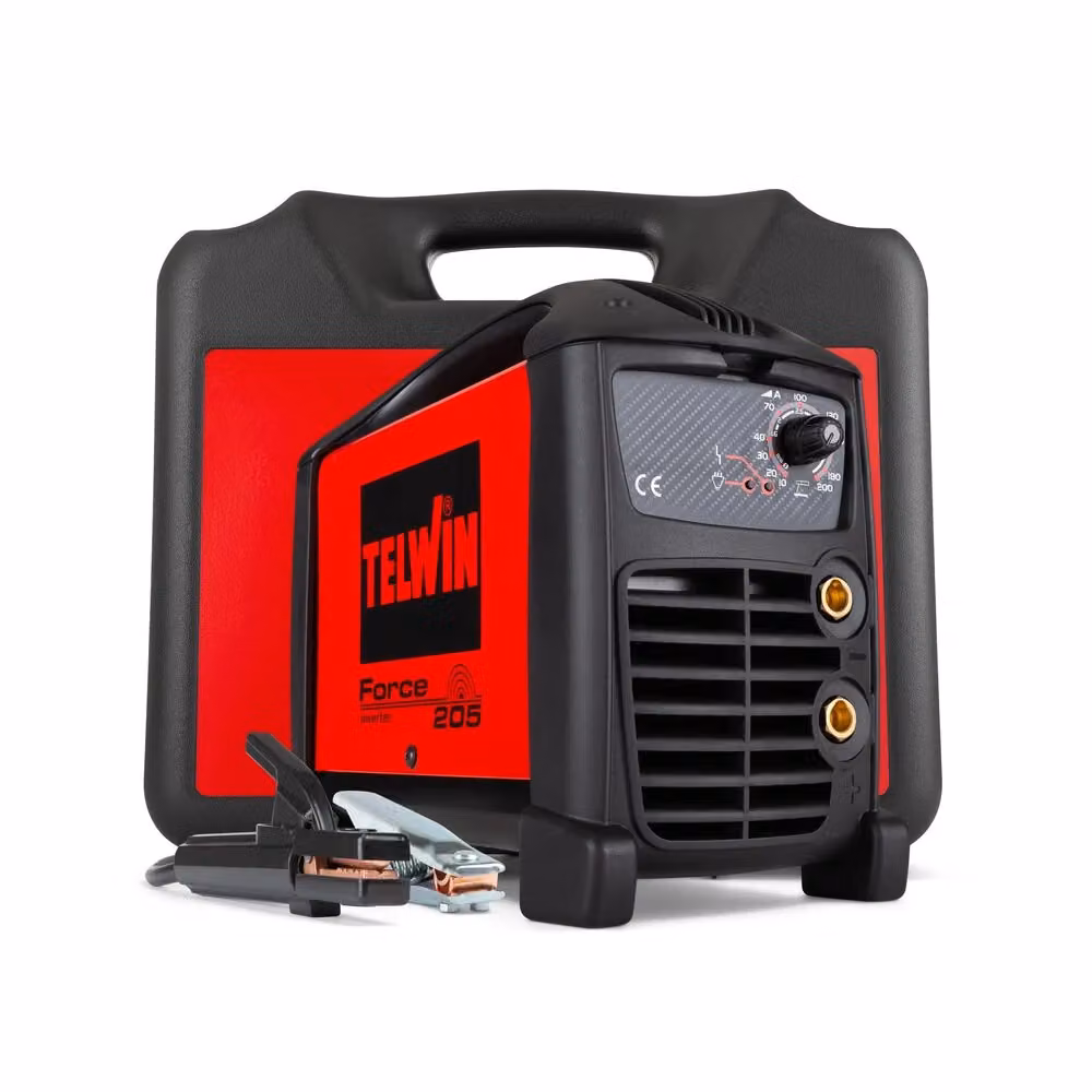 Saldatrice Inverter ad Elettrodo MMA Telwin Force 205 Rossa con Valigetta in Plastica 200A – 2