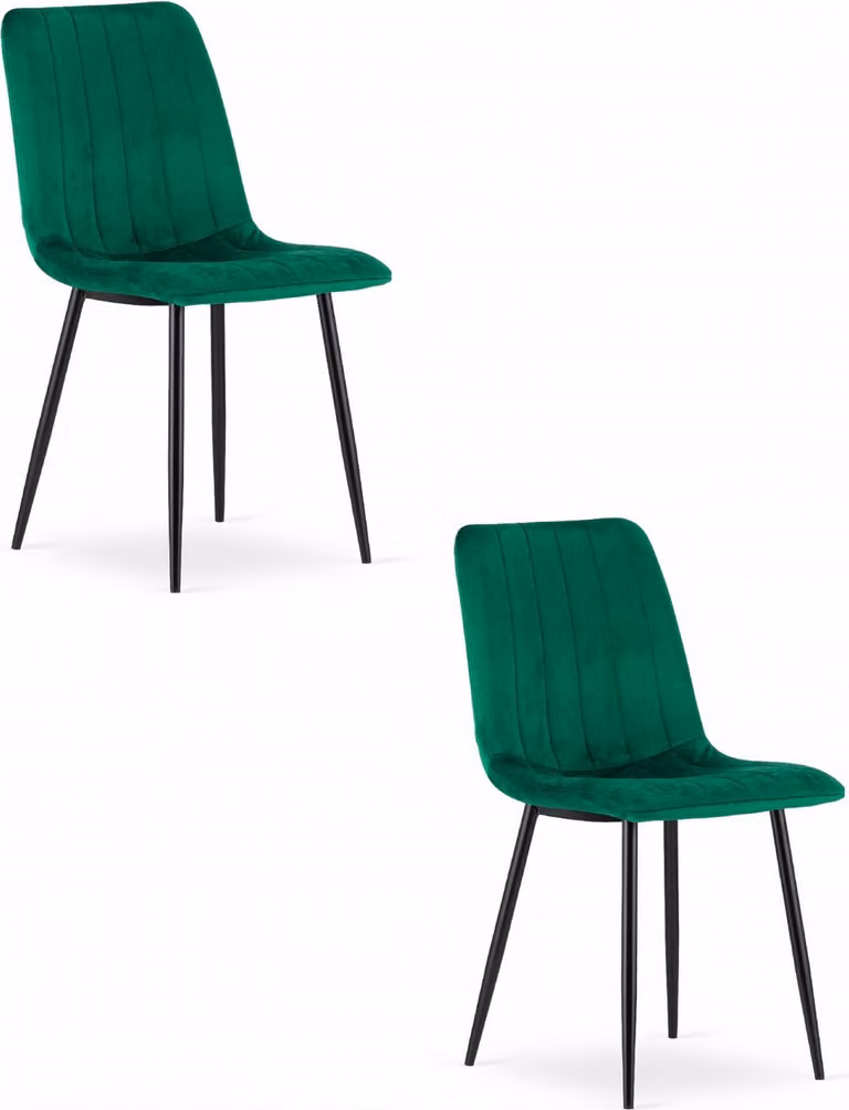 Sedia LAVA - velluto verde scuro x 2