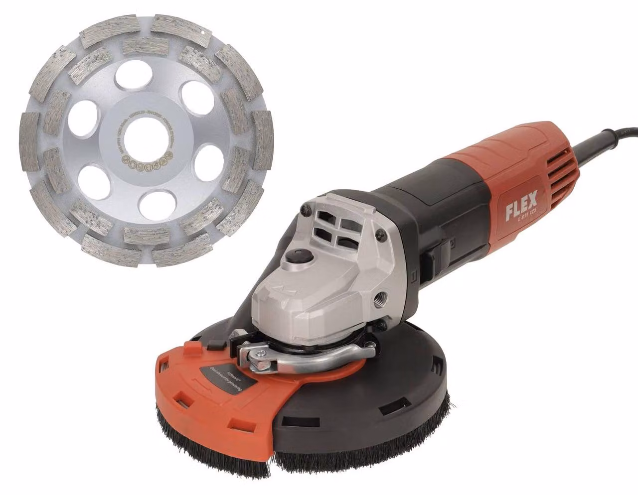 Set levigatrice per calcestruzzo FLEX - Smerigliatrice angolare Flex + Mola diamantata standard +