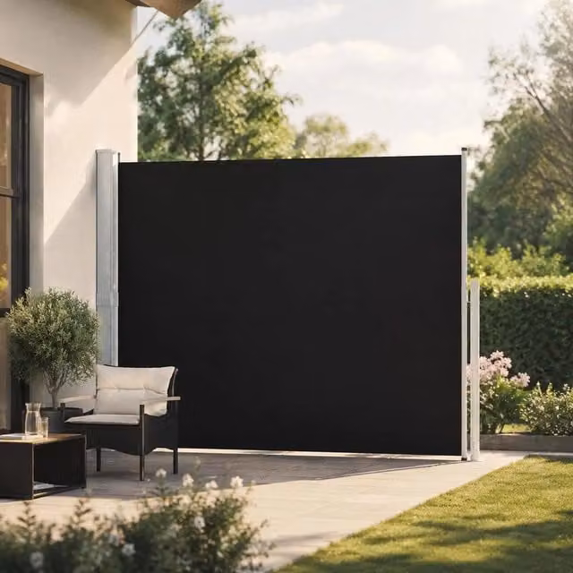 Extendable Side Awning 220x300 Cm Black