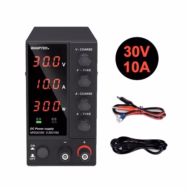 Alimentatore CC regolabile, uscita 30V 10A, regolazione della tensione stabilizzata, NPS3010W-3