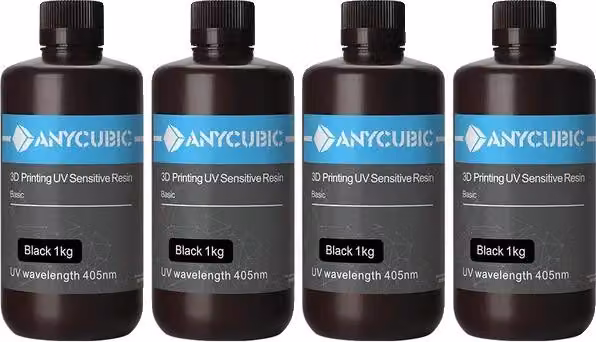 Resina UV, alta precisione, indurimento rapido, 4 kg-nero