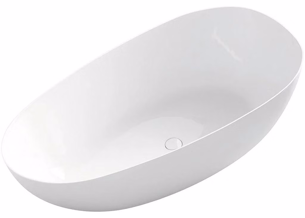 CERANO - Vasca da bagno freestanding in acrilico Unica - bianco lucido - 170x80 cm
