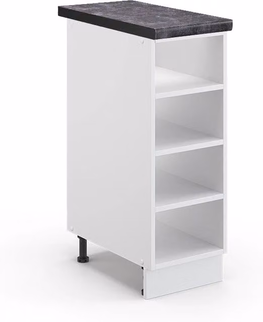 Scaffale da cucina moderno Vicco Fame-Line Bianco e Antracite L/P/H: 30 x 60 x 82 cm