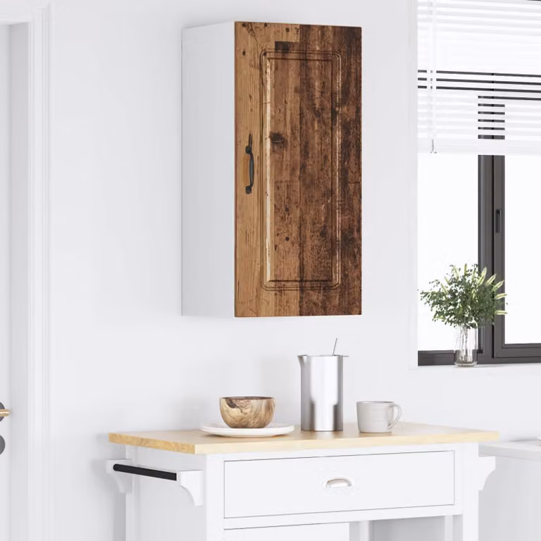 vidaXL Pensile da cucina Kalmar in legno effetto legno vecchio marrone L 40 cm, P 31 cm, H 80 cm