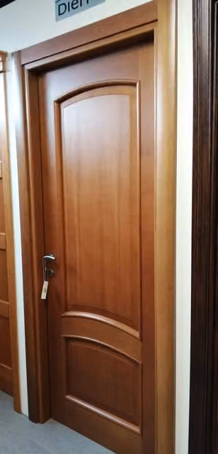 Porta Ricci 2 Frassimwood Dierre, finitura legno marrone, apertura a destra, L: 80 cm, H: 210 cm