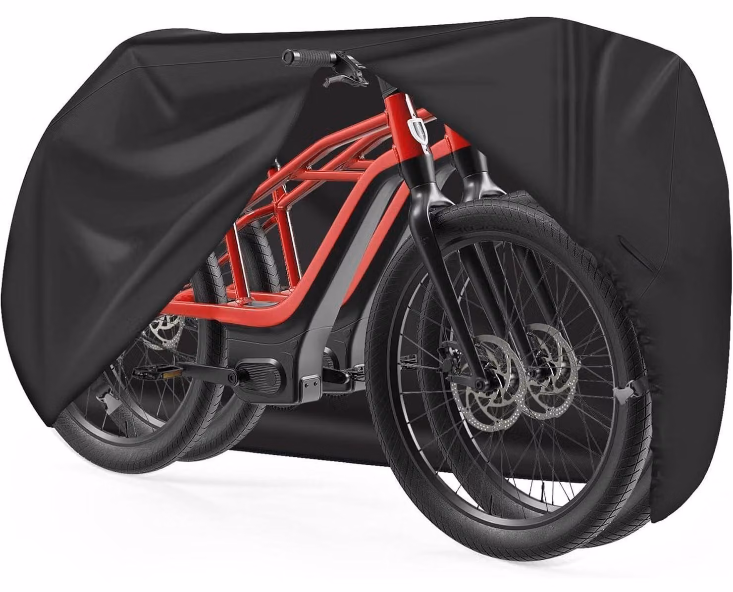 Copertura per biciclette, adatta a 2 biciclette, per uso esterno, impermeabile, resistente, realizzata in tessuto 600D con rivestimento in PU, dimensioni 208x96x119 cm