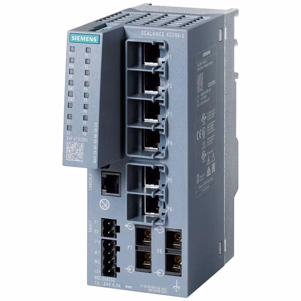 Siemens SIEM 6GK5206-2BD00-2AC2 SCALANCE XC206-2 Switch IE Layer 2 gestibile a 6 porte - Switch - WLAN