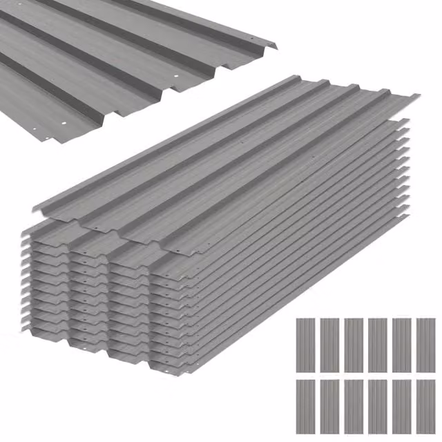 Pannelli per tetto Acero Minimal in metallo grigio L: 129 cm, P: 45 cm – 1