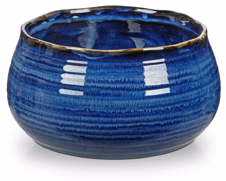 Omgoods - Vaso in Vetroceramica vintage per bonsai, ideale per piante, diametro 16,5 cm