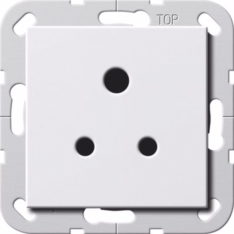 Gira 277203 Presa Round Pin 5 A Sistema 55 Bianco puro