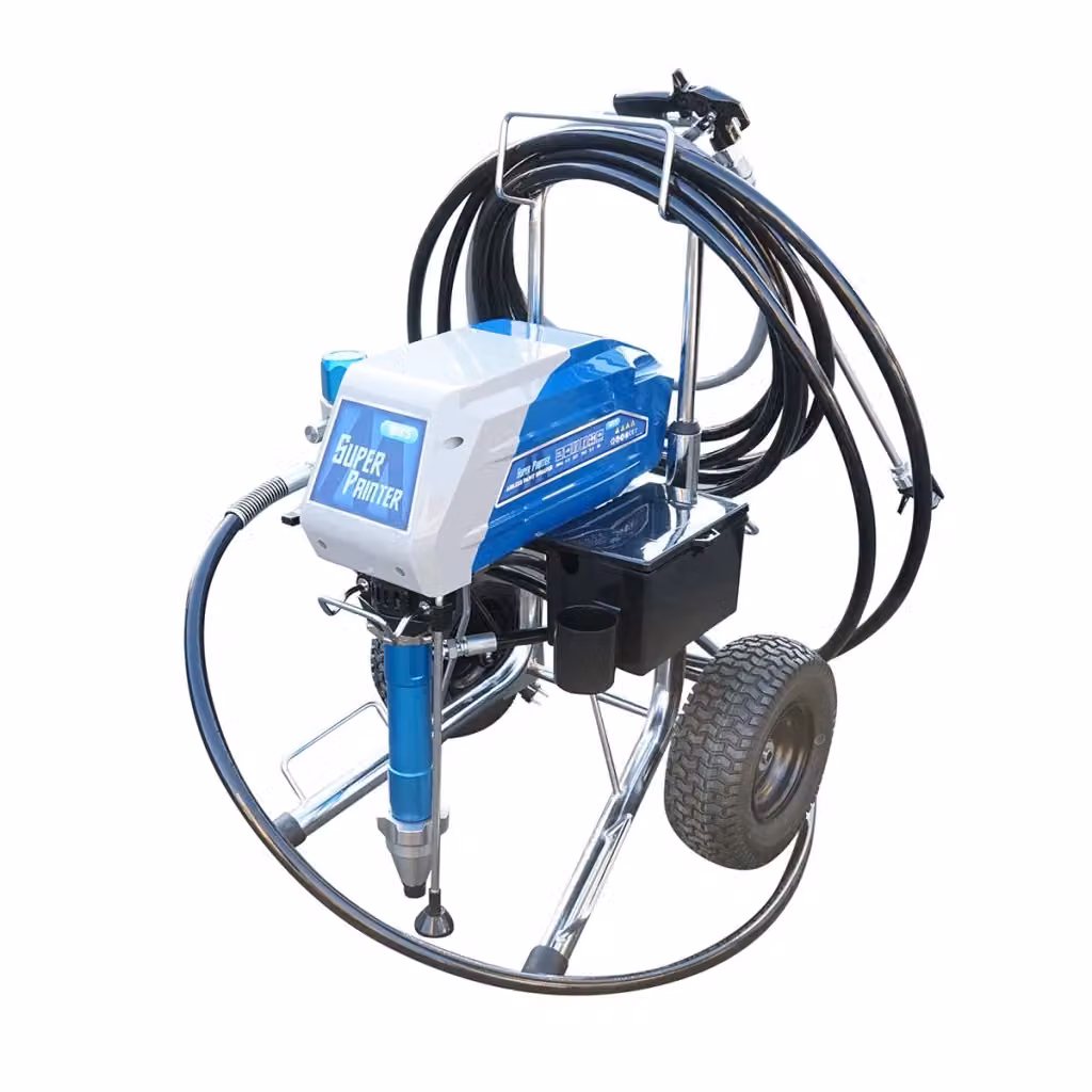 Pompa professionale per verniciatura airless M85 con motore brushless da 4,5 kW, portata 8,5 l/min, pressione massima 227 bar e ugello 517, colore blu – 2
