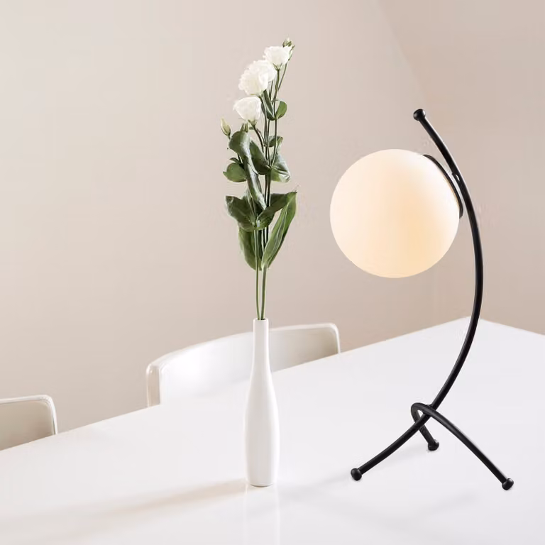 Opviq, Yay - 5011, lampada da tavolo, nero, metallo, 23 x 18 x 43 cm