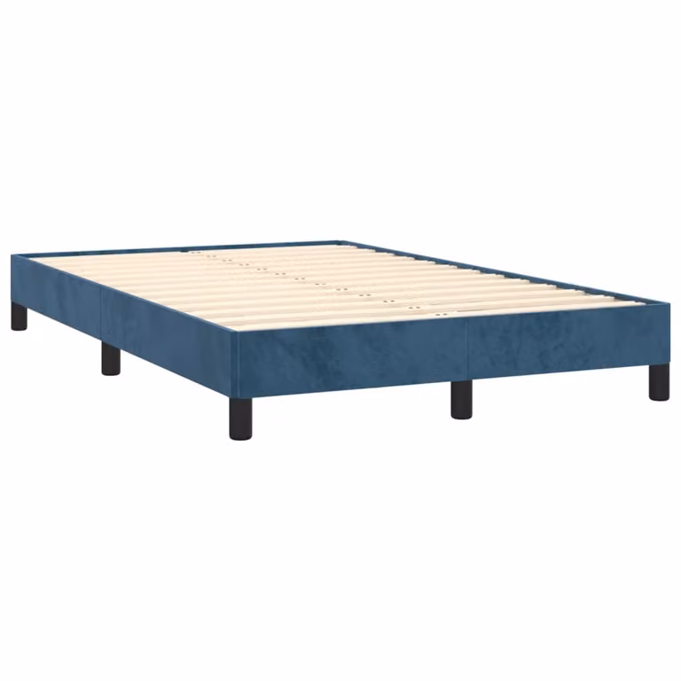 Giroletto senza Materasso Blu Scuro 120x190 cm Velluto