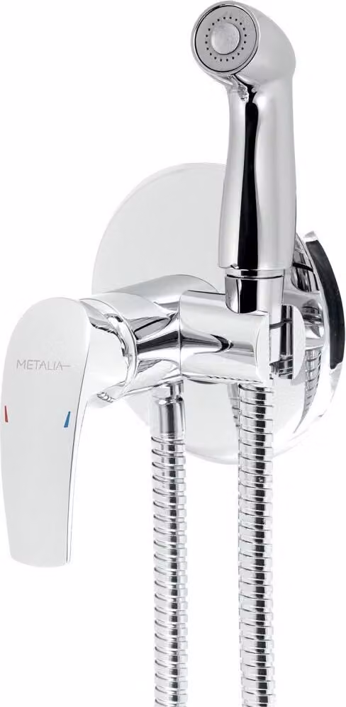 Novaservis Metalia 57 - Miscelatore per bidet a parete con doccia, cromo 57211,0