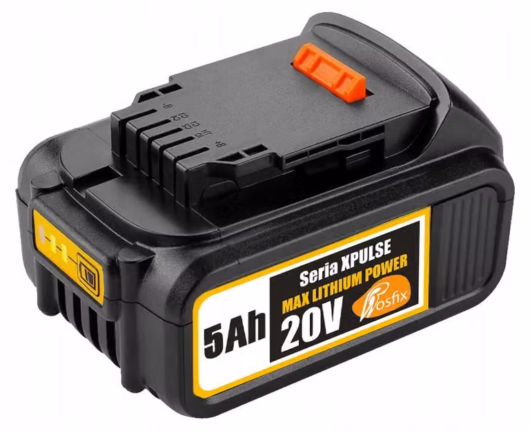 Rosfix Max Lithium Power – Batteria di Ricambio 20V 5Ah | Compatibile con Dewalt | Indicatore di Carica a LED | Li-Ion, Sicura e Robusta