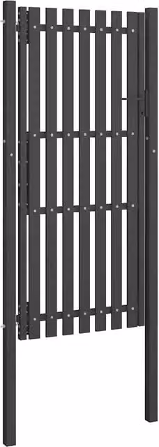 Cancello per Recinzione da Giardino in Acciaio 100x200 cm Antracite CFW1964157