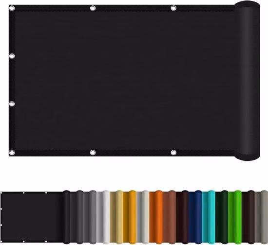 Tela ombreggianti per esterni - Protezione UV al 95% - Impermeabile - 190 x 200 cm - Nero