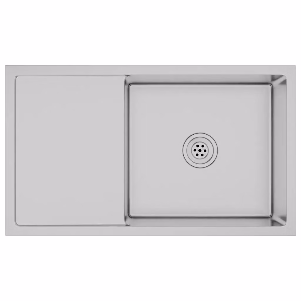 Lavello da Cucina vidaXL in Acciaio Inox Color Argento L/P/H: 75 x 44 x 20 cm – 2