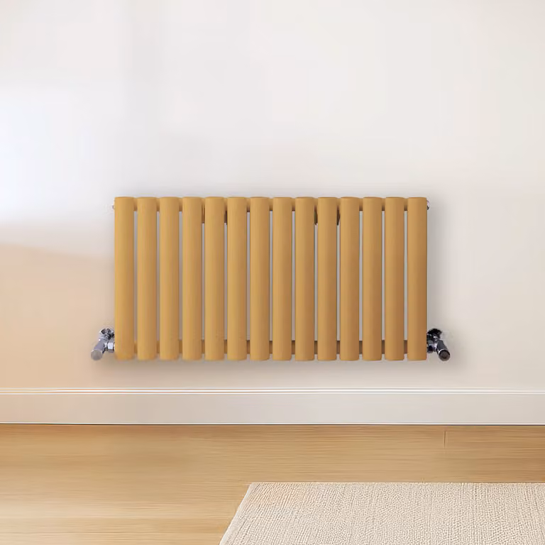 Radiatore di Design Orizzontale Giallo (Autumn Giallo) - 400mm x 826mm - Pannello Doppio  - Revive