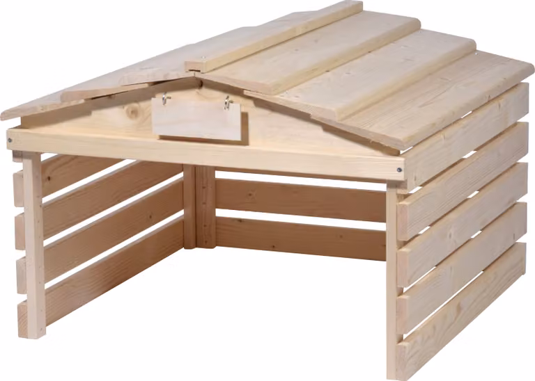 garage per tosaerba robotizzato dobar con tetto rimovibile, riparo per Automower, 78,5 x 74 x 52,5 cm, abete rosso, natura