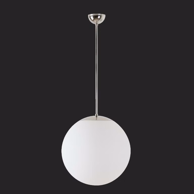 OSMONT ADR68817 ADRIA P3 apparecchio a sospensione in vetro acciaio inox lucido / bianco IP40 4000 K 27W LED combinazione di emergenza 1 h