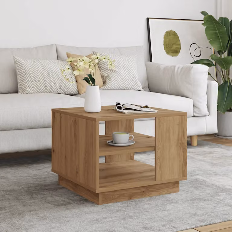 vidaXL Tavolino da Salotto Moderno in Legno Marrone L/P/H: 55 x 55 x 42 cm