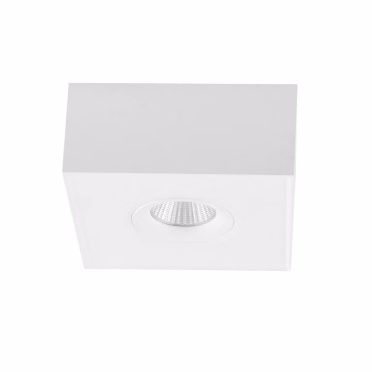 EVN Faretto a soffitto LED Cubito, dimmerabile, Bianco / Opale, Soggiorno / Sala da pranzo, Alluminio, Moderno, Plafoniera LED