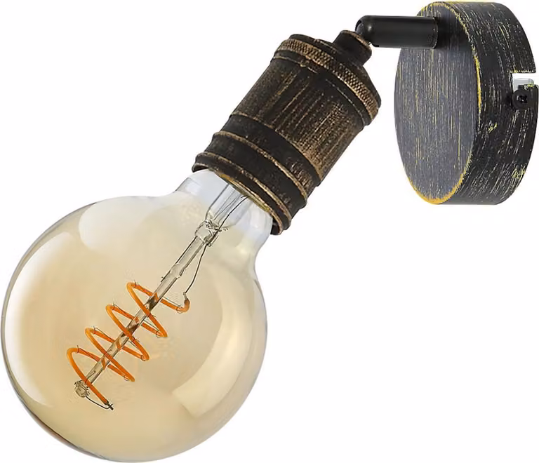 Lampada da parete industriale E27 oro antico Fidel 3214 Rabalux