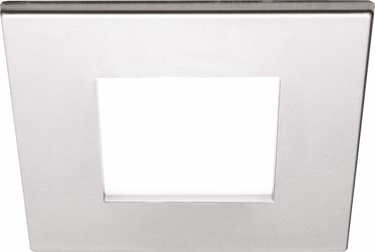 DOMUS LINE Plafoniera da incasso Quadrum Plus D-MOTION, effetto acciaio inossidabile