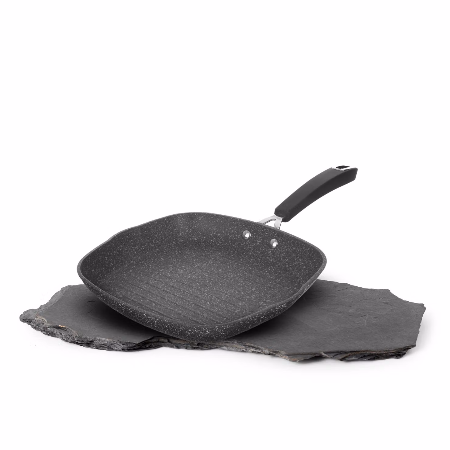 Bistecchiera New Petra Dark Kasanova con rivestimento antiaderente in ceramica, colore nero, diametro 28 cm – 2
