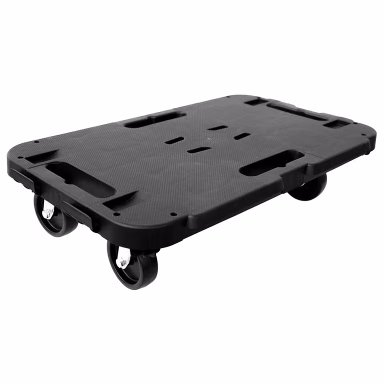 The Living Store Rullo di trasporto nero in polipropilene 300 kg