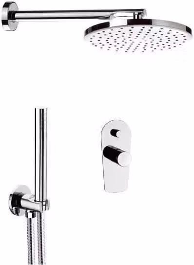 Set doccia completo in ottone cromato e kit completo - serie fusion